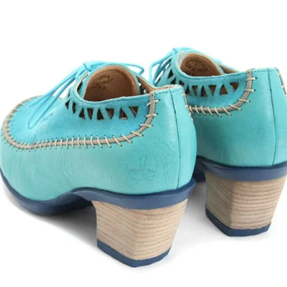 *GENTLY USED* Fluevog 2013 Hopefuls CHEERFUL, Aqua, Size 9.5 (best for 8.5)! - Picture 16 of 16